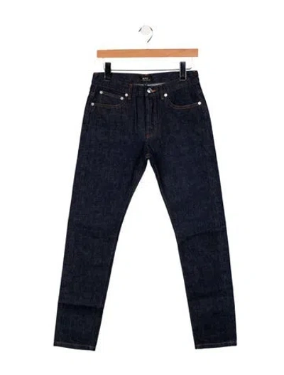 Pre-owned Apc Mid-rise Straight Leg Jeans In Blue