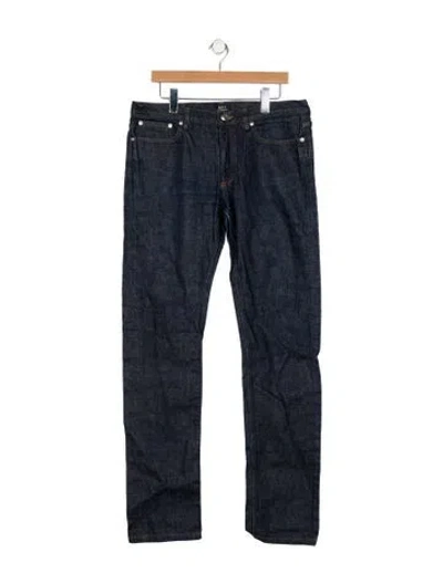 Pre-owned Apc Mid-rise Straight Leg Jeans In Blue