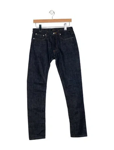Pre-owned Apc Mid-rise Straight Leg Jeans In Blue