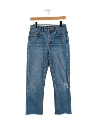 Pre-owned Apc Mid-rise Straight Leg Jeans In Blue