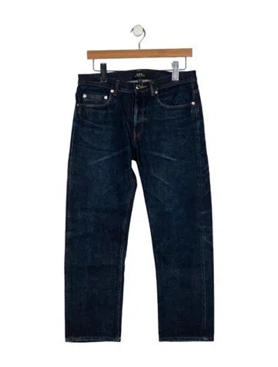 Pre-owned A.p.c. Mid-rise Straight Leg Jeans In Blue