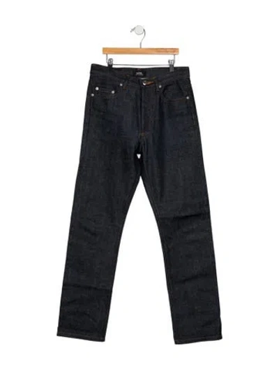 Pre-owned A.p.c. Mid-rise Straight Leg Jeans In Blue