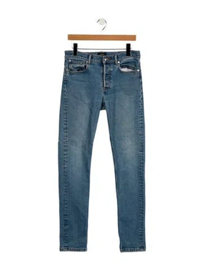 Pre-owned A.p.c. Mid-rise Straight Leg Jeans In Blue