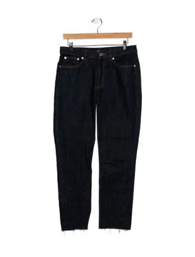 Pre-owned A.p.c. Mid-rise Straight Leg Jeans In Blue