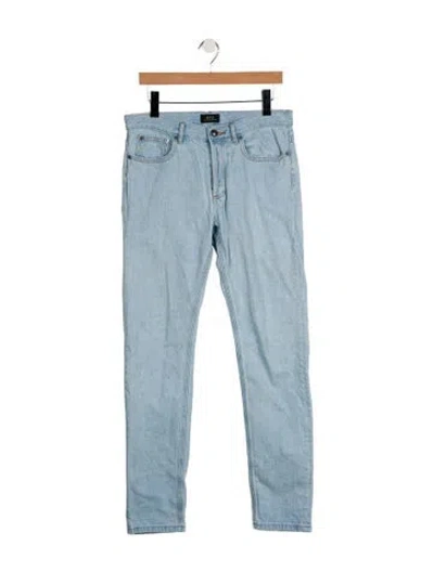 Pre-owned A.p.c. Mid-rise Straight Leg Jeans In Blue