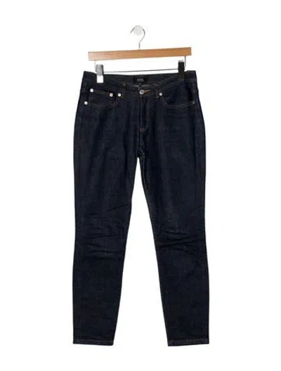 Pre-owned A.p.c. Mid-rise Straight Leg Jeans In Blue