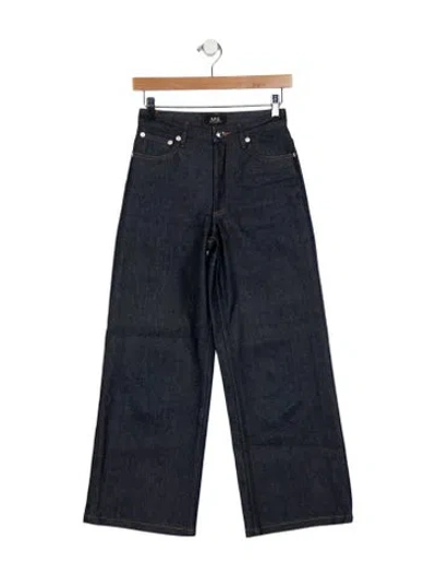 Pre-owned A.p.c. Mid-rise Straight Leg Jeans In Blue