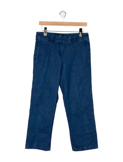 Pre-owned A.p.c. Mid-rise Straight Leg Jeans In Blue
