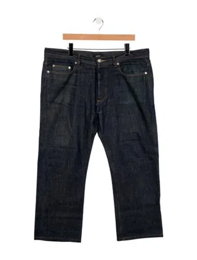 Pre-owned A.p.c. Mid-rise Straight Leg Jeans In Blue