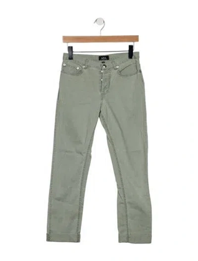 Pre-owned A.p.c. Mid-rise Straight Leg Jeans In Blue