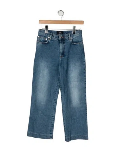 Pre-owned A.p.c. Mid-rise Straight Leg Jeans In Blue