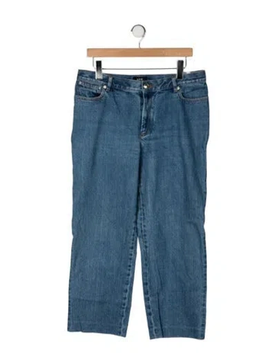 Pre-owned A.p.c. Mid-rise Straight Leg Jeans In Blue