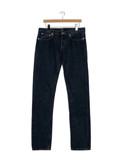 Pre-owned A.p.c. Mid-rise Straight Leg Jeans In Blue