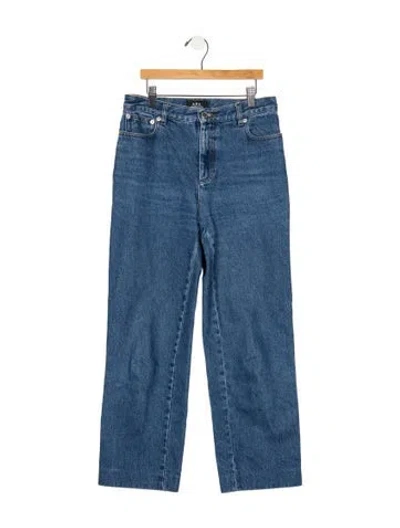 Pre-owned A.p.c. Mid-rise Straight Leg Jeans In Blue