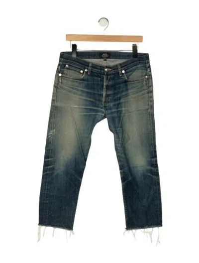 Pre-owned A.p.c. Mid-rise Straight Leg Jeans In Blue