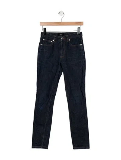 Pre-owned A.p.c. Mid-rise Straight Leg Jeans In Blue