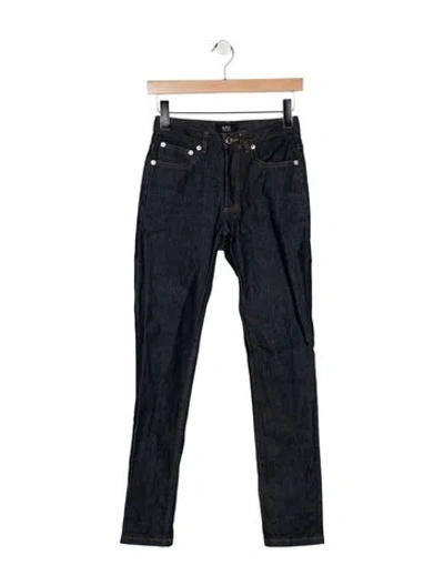 Pre-owned A.p.c. Mid-rise Straight Leg Jeans In Blue