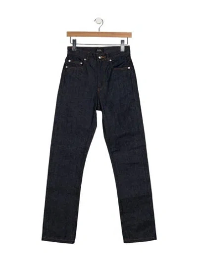 Pre-owned A.p.c. Mid-rise Straight Leg Jeans In Blue