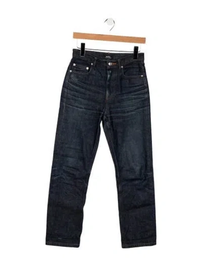 Pre-owned A.p.c. Mid-rise Straight Leg Jeans In Blue