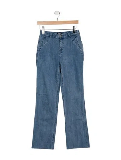 Pre-owned A.p.c. Mid-rise Straight Leg Jeans In Blue