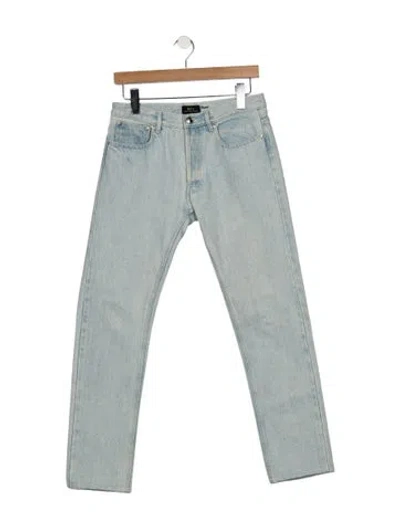 Pre-owned A.p.c. Mid-rise Straight Leg Jeans In Blue