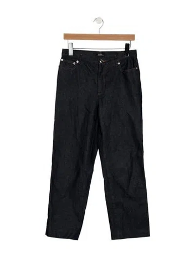 Pre-owned A.p.c. Mid-rise Straight Leg Jeans In Blue