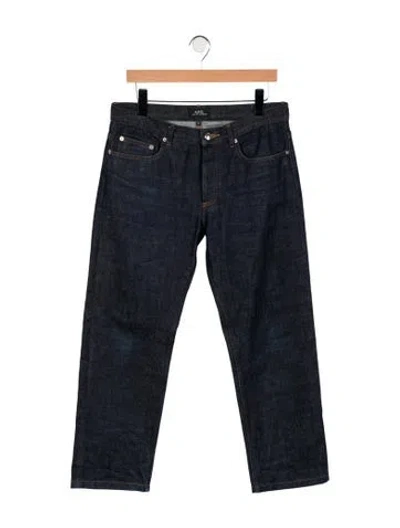 Pre-owned A.p.c. Mid-rise Straight Leg Jeans In Blue