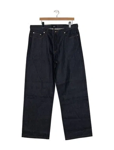 Pre-owned A.p.c. Mid-rise Straight Leg Jeans In Blue
