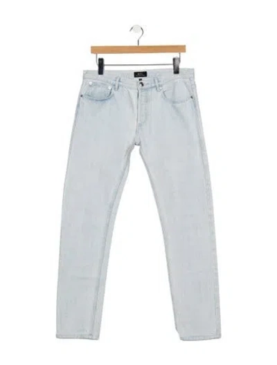 Pre-owned A.p.c. Mid-rise Straight Leg Jeans In Blue