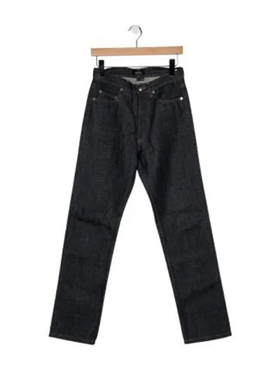 Pre-owned A.p.c. Mid-rise Straight Leg Jeans In Blue