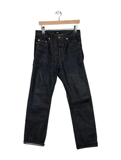 Pre-owned A.p.c. Mid-rise Straight Leg Jeans In Blue