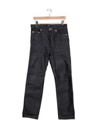 Pre-owned A.p.c. Mid-rise Straight Leg Jeans In Blue