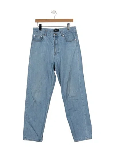 Pre-owned A.p.c. Mid-rise Straight Leg Jeans In Blue
