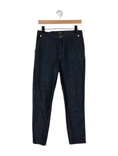 Pre-owned A.p.c. Mid-rise Straight Leg Jeans In Blue