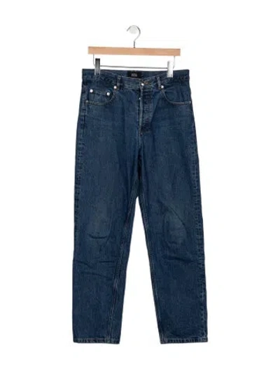 Pre-owned A.p.c. Mid-rise Straight Leg Jeans In Blue