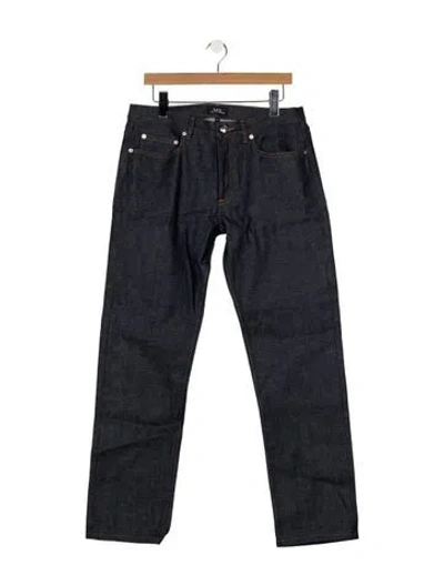 Pre-owned A.p.c. Mid-rise Straight Leg Jeans In Blue