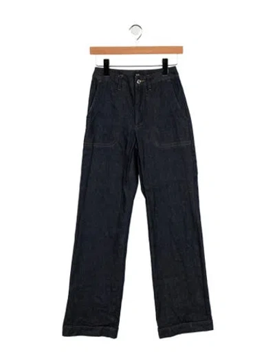 Pre-owned A.p.c. Mid-rise Straight Leg Jeans In Blue