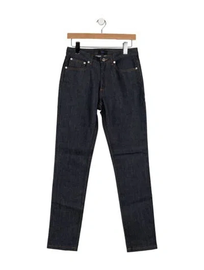 Pre-owned A.p.c. Mid-rise Straight Leg Jeans In Blue