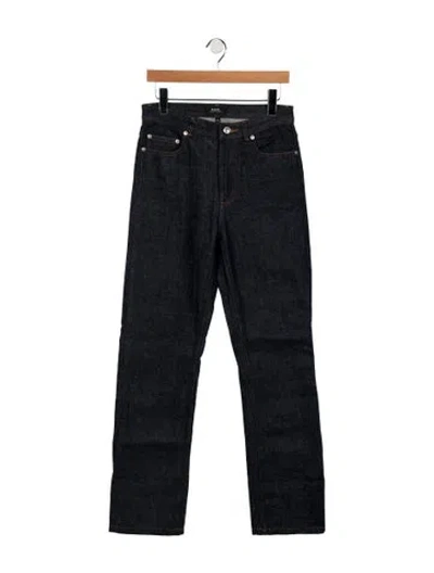 Pre-owned A.p.c. Mid-rise Straight Leg Jeans In Blue