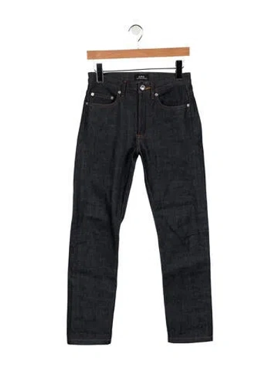 Pre-owned A.p.c. Mid-rise Straight Leg Jeans In Blue