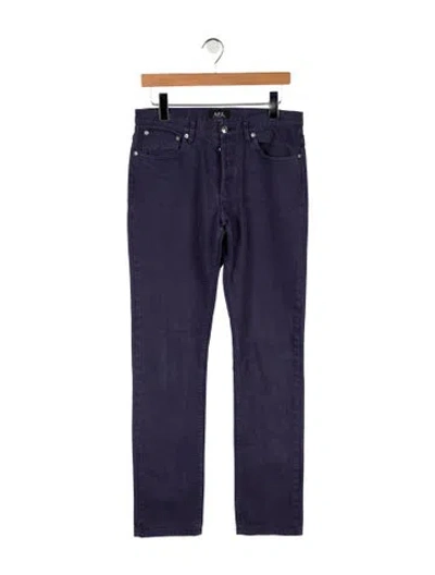 Pre-owned A.p.c. Mid-rise Straight Leg Jeans In Blue