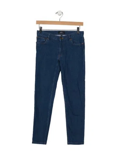 Pre-owned A.p.c. Mid-rise Straight Leg Jeans In Blue