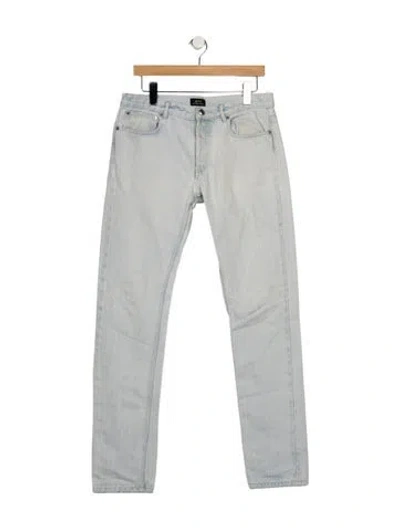 Pre-owned A.p.c. Mid-rise Straight Leg Jeans In Blue