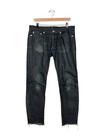 Pre-owned A.p.c. Mid-rise Straight Leg Jeans In Blue