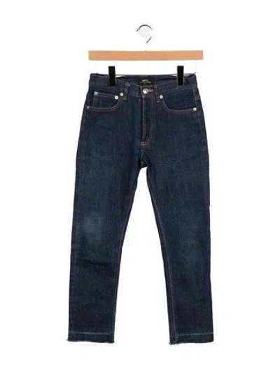 Pre-owned A.p.c. Mid-rise Straight Leg Jeans In Blue