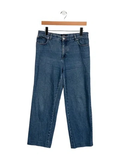 Pre-owned A.p.c. Mid-rise Straight Leg Jeans In Blue