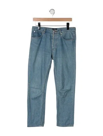 Pre-owned A.p.c. Mid-rise Straight Leg Jeans In Blue