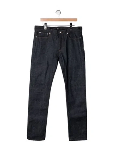 Pre-owned A.p.c. Mid-rise Straight Leg Jeans In Blue