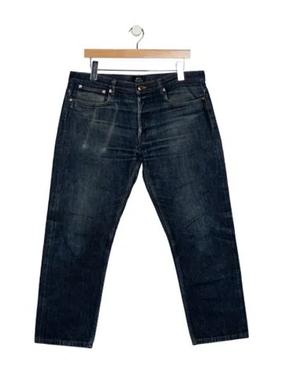 Pre-owned A.p.c. Mid-rise Straight Leg Jeans In Blue