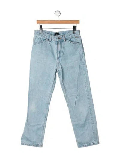 Pre-owned A.p.c. Mid-rise Straight Leg Jeans In Blue